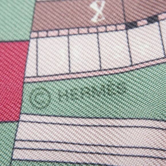 Hermes 100% Silk Twilly Astrologie Nouvelle in Rose Framboise (pink) & Pistache - Picture 4 of 12